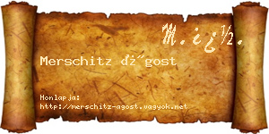 Merschitz Ágost névjegykártya